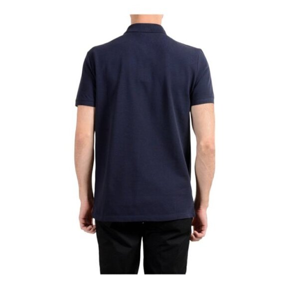 VERSACE Collection Men's Navy Blue Short Sleeve Pique Polo Shirt US S - Picture 2 of 9